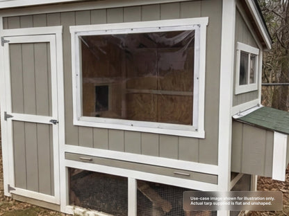 Heavy Duty Clear Vinyl Tarp for Chicken Coop Window