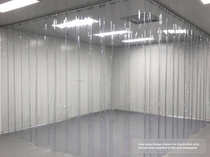 Heavy Duty Clear Vinyl Tarp for Clean Room Wall