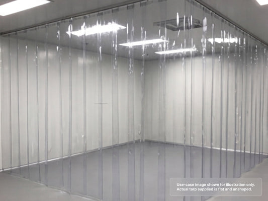 Heavy Duty Clear Vinyl Tarp for Clean Room Wall