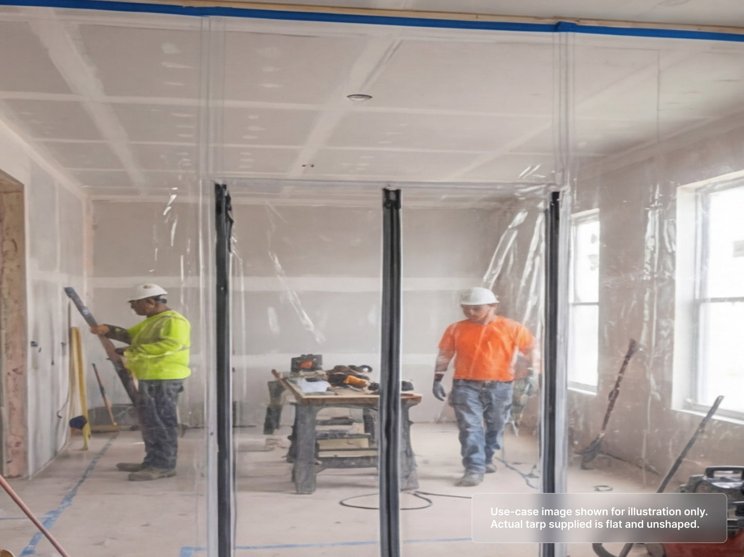 Heavy Duty Clear Vinyl Tarp for Contractors