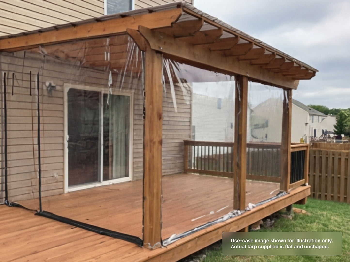 Heavy Duty Clear Vinyl Tarp for Deck Weatherproofing