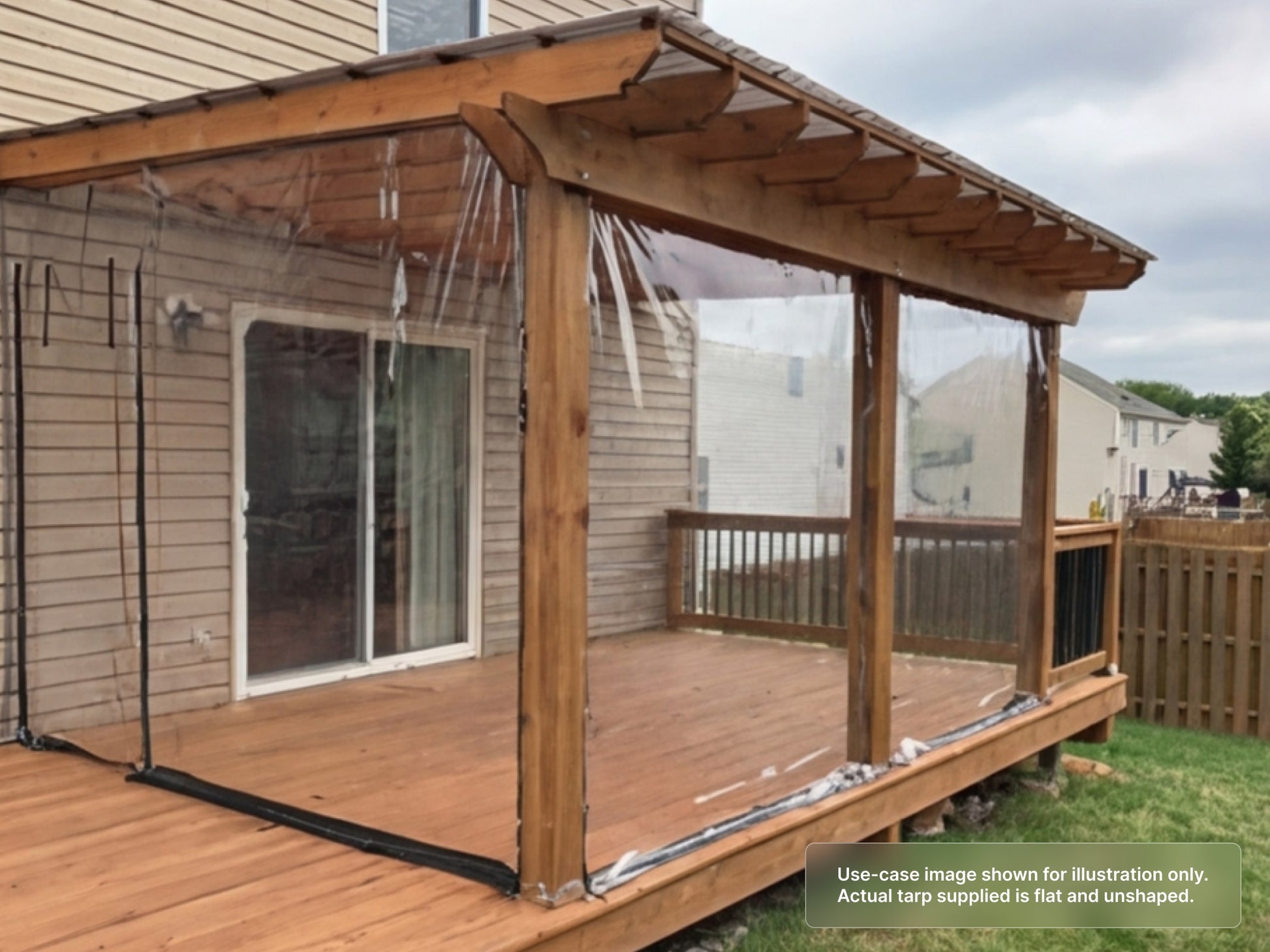 Heavy Duty Clear Vinyl Tarp for Deck Weatherproofing
