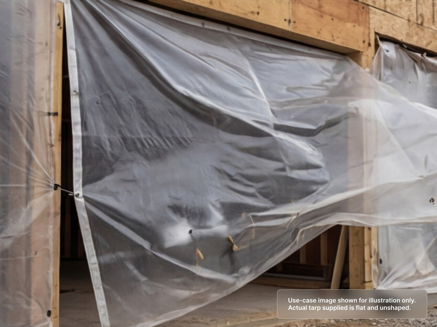 Heavy Duty Clear Vinyl Tarp for High-Wind