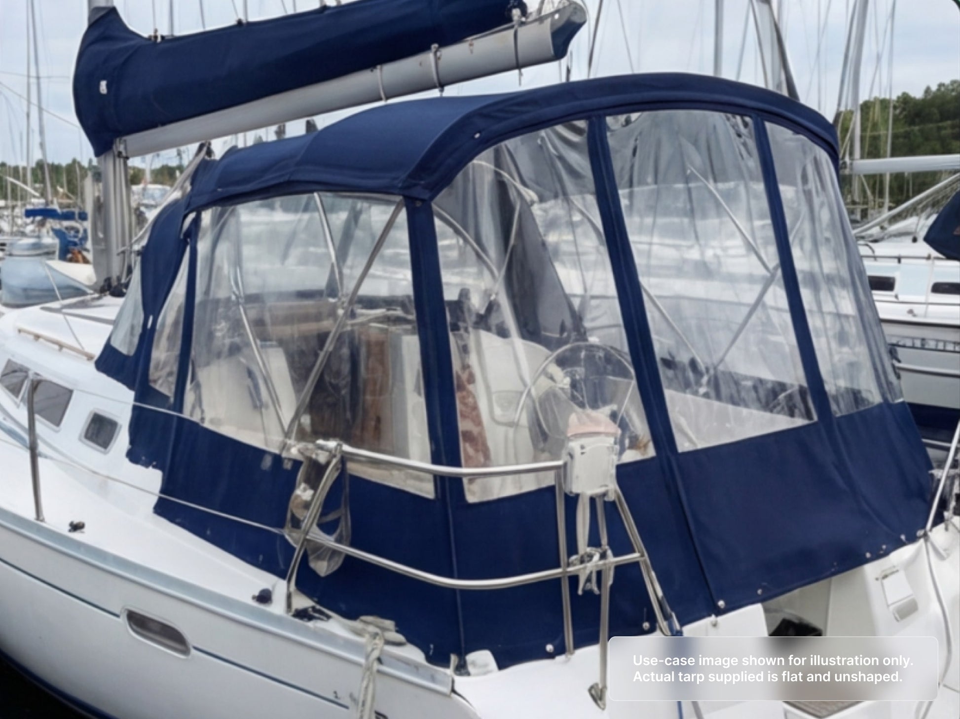 Heavy Duty Clear Vinyl Tarp for Marine & Boating