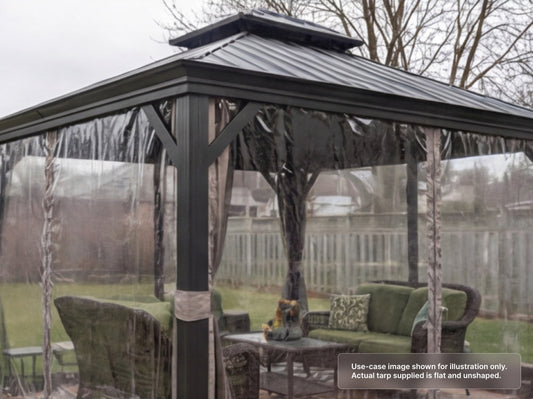 Heavy Duty Clear Vinyl Tarp for Outdoor