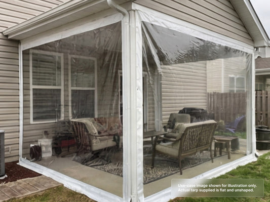 Heavy Duty Clear Vinyl Tarp for Patio Enclosure