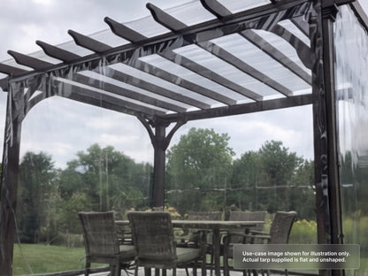 Heavy Duty Clear Vinyl Tarp for Pergola Cover