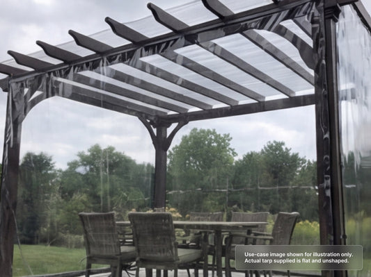 Heavy Duty Clear Vinyl Tarp for Pergola Cover