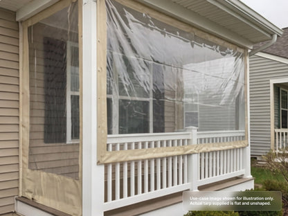 Heavy Duty Clear Vinyl Tarp for Porch Weather Shield