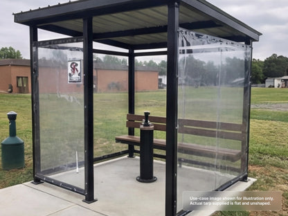 Heavy Duty Clear Vinyl Tarp for Smoking Shelter