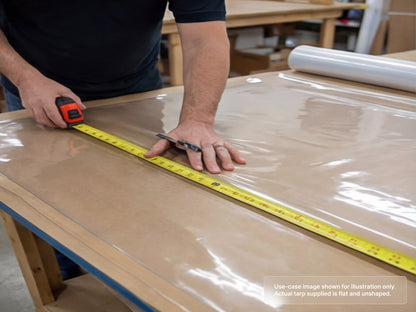 Heavy Duty Clear Vinyl Tarp with Custom Size