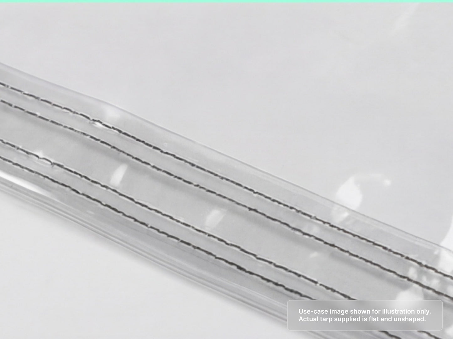 Heavy Duty Clear Vinyl Tarp with Double-Stitched Hems