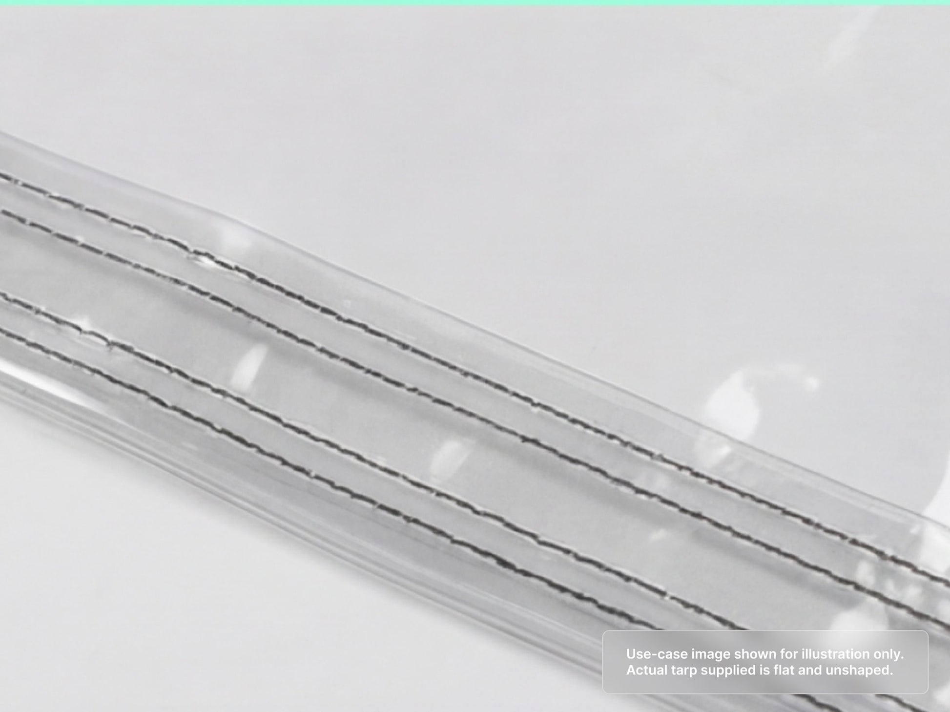Heavy Duty Clear Vinyl Tarp with Double-Stitched Hems