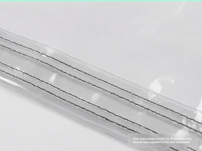 Heavy Duty Clear Vinyl Tarp with Double-Stitched Hems