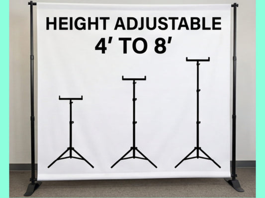 Height Adjustable Step and Repeat Banner Adjustable Stand