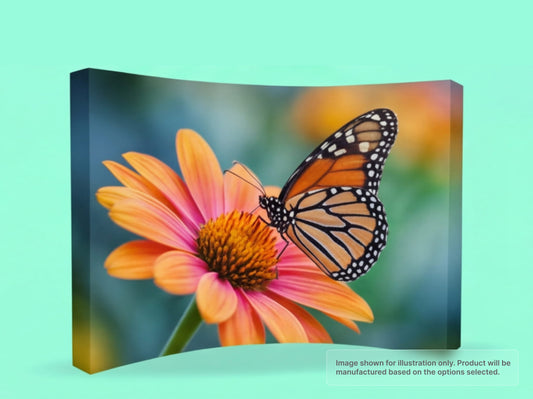 High Resolution Graphics Fabric Curved Pop Up Display