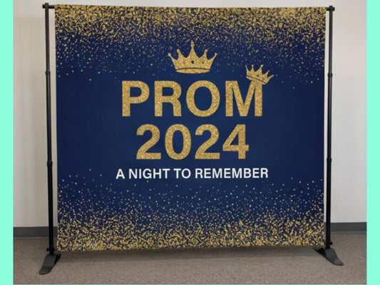 High School Proms Step and Repeat Banner Adjustable Stand
