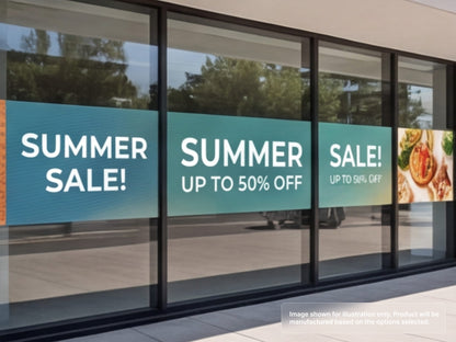 Horizontal Perforated Window Signs