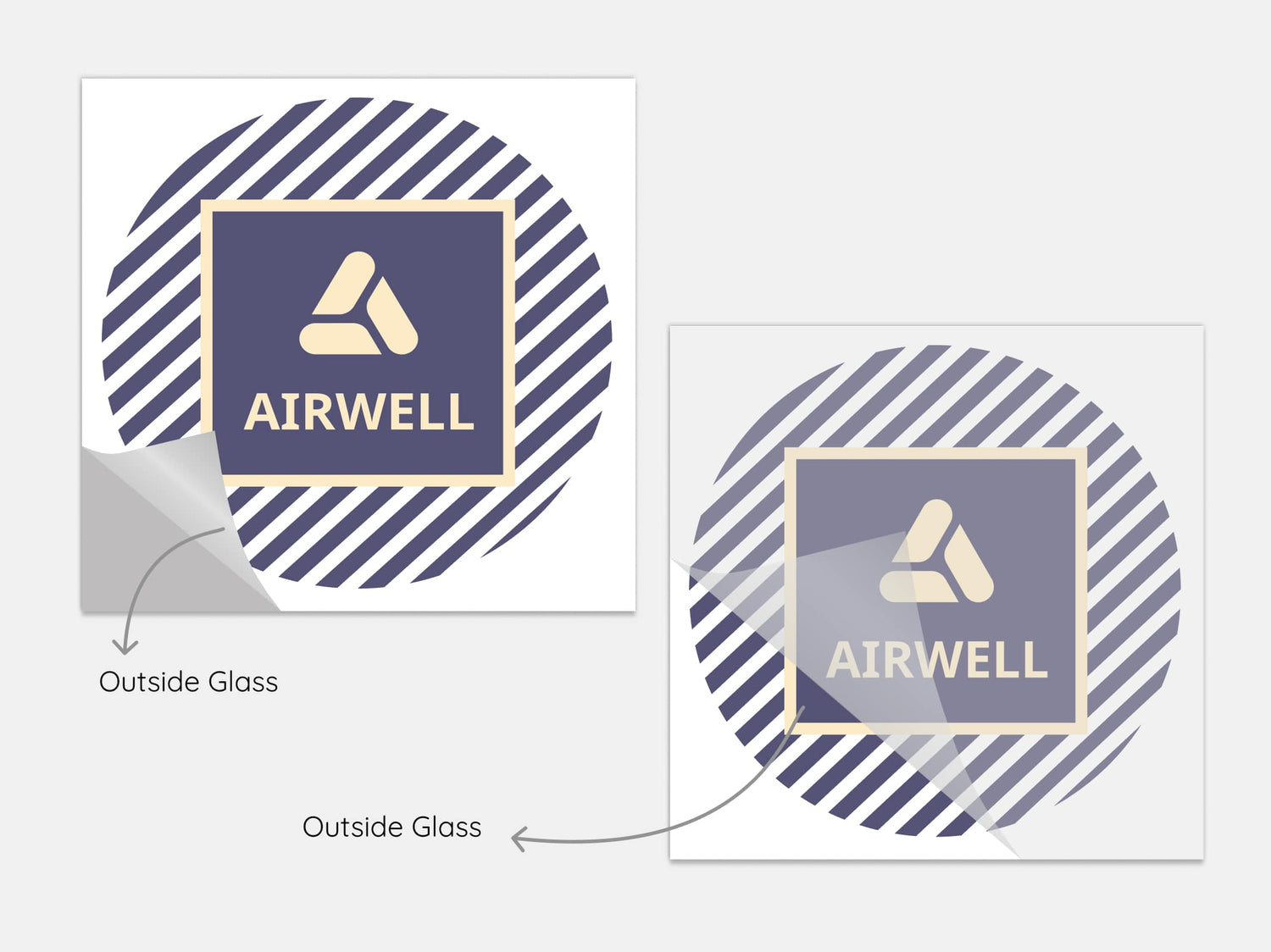 Difference between Inside and Outside Glass decals