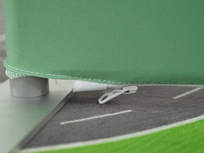 Inverted J Curved Tension Fabric TV Stand Zipper for Stretch