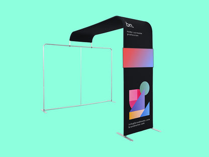 L Shaped Display with TV Rack with TV mount