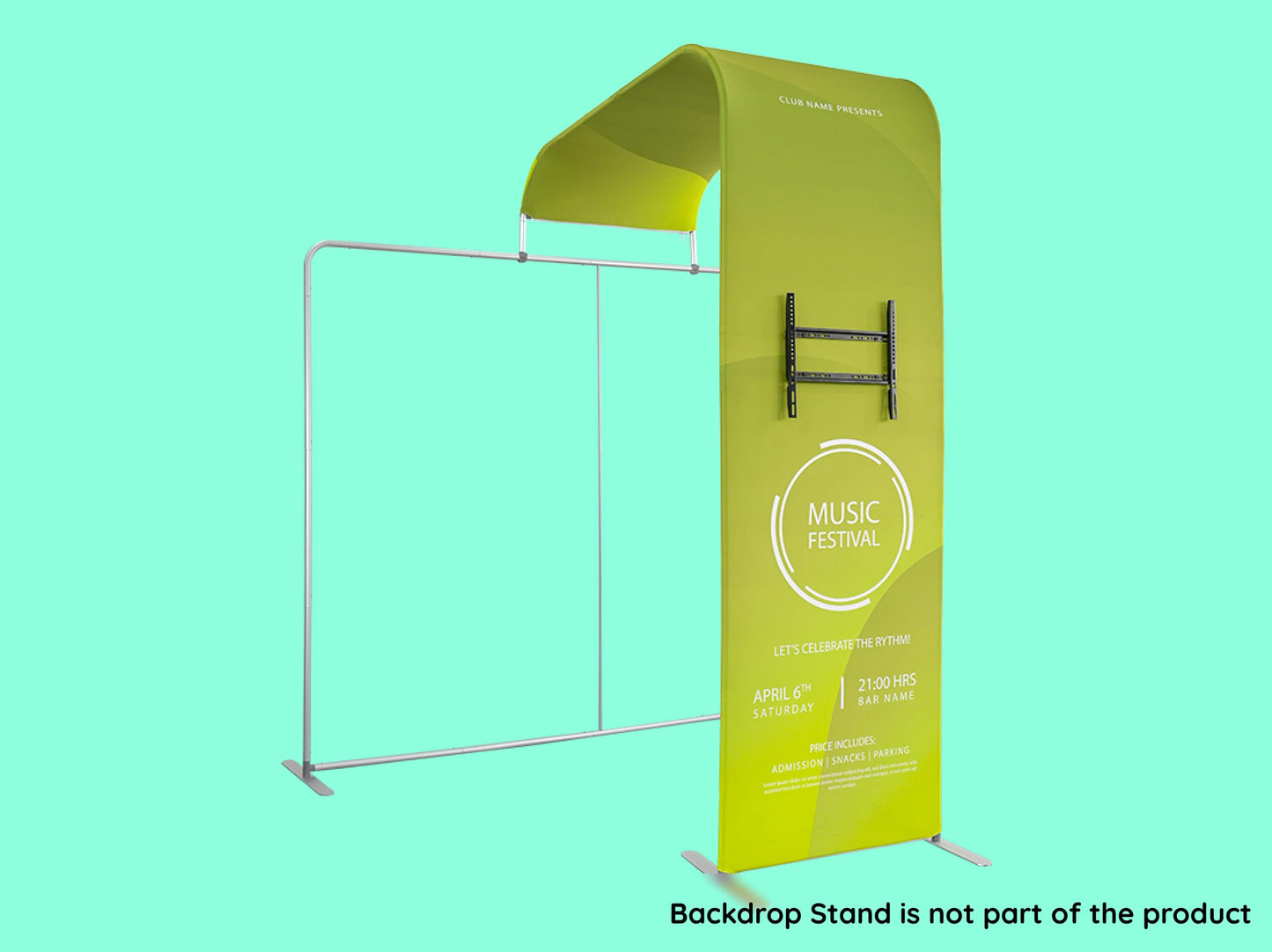 L Shaped Display with TV Rack for Trade Shows