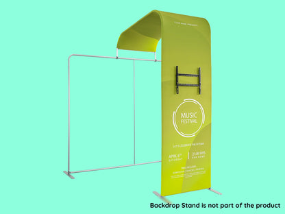 L Shaped Display with TV Rack for Trade Shows