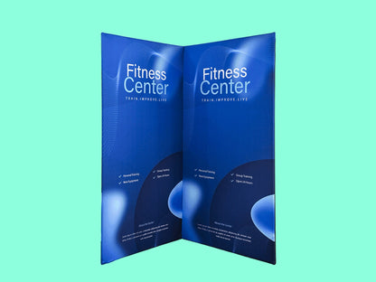 L Shaped Fabric Banner Stand (Square Corners)