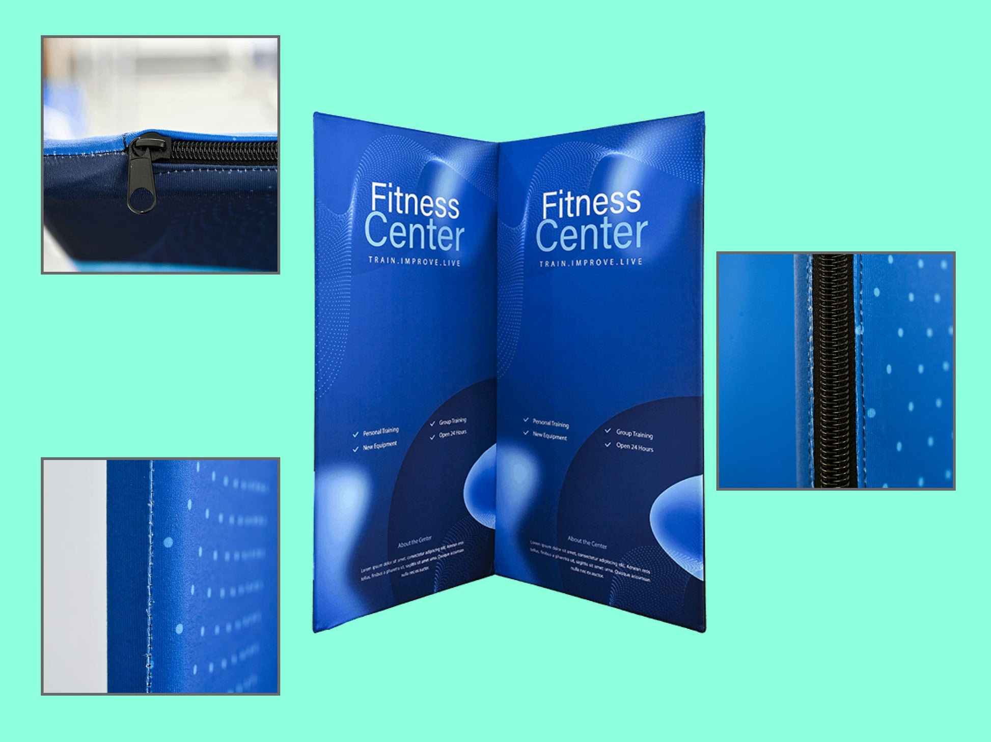 L Shaped Fabric Banner Stand (Square Corners) Fabric details