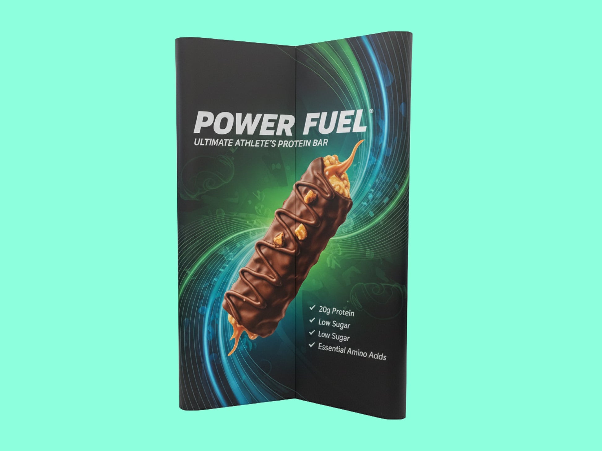 L Shaped Fabric Banner Stand (Square Corners) for events and trade shows