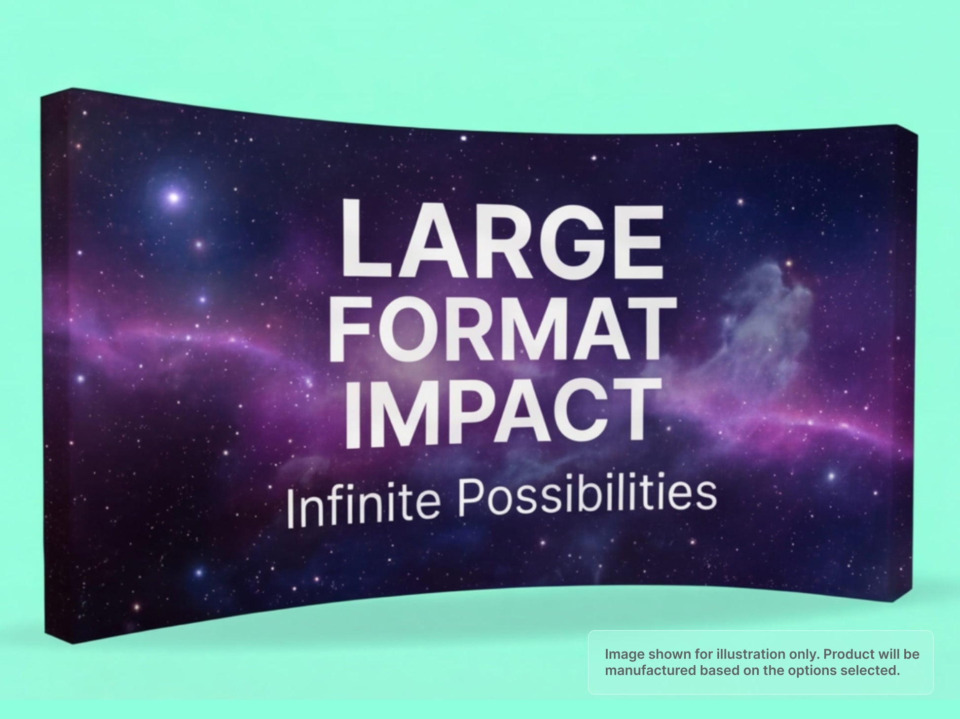 Large Format Fabric Curved Pop Up Display