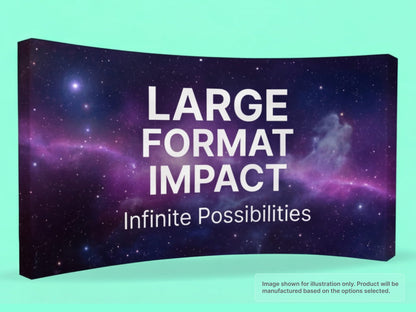 Large Format Fabric Curved Pop Up Display