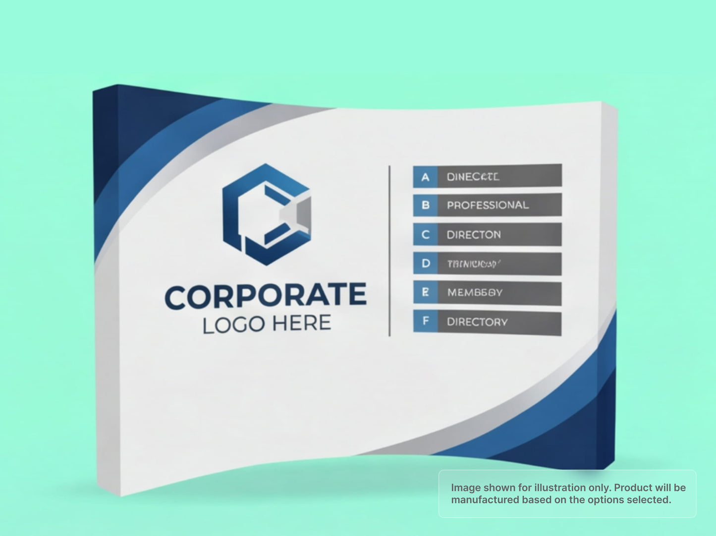Lobby Signage Fabric Curved Pop Up Display