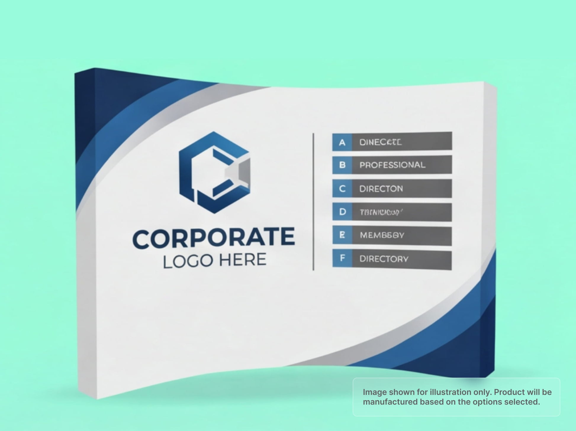 Lobby Signage Fabric Curved Pop Up Display