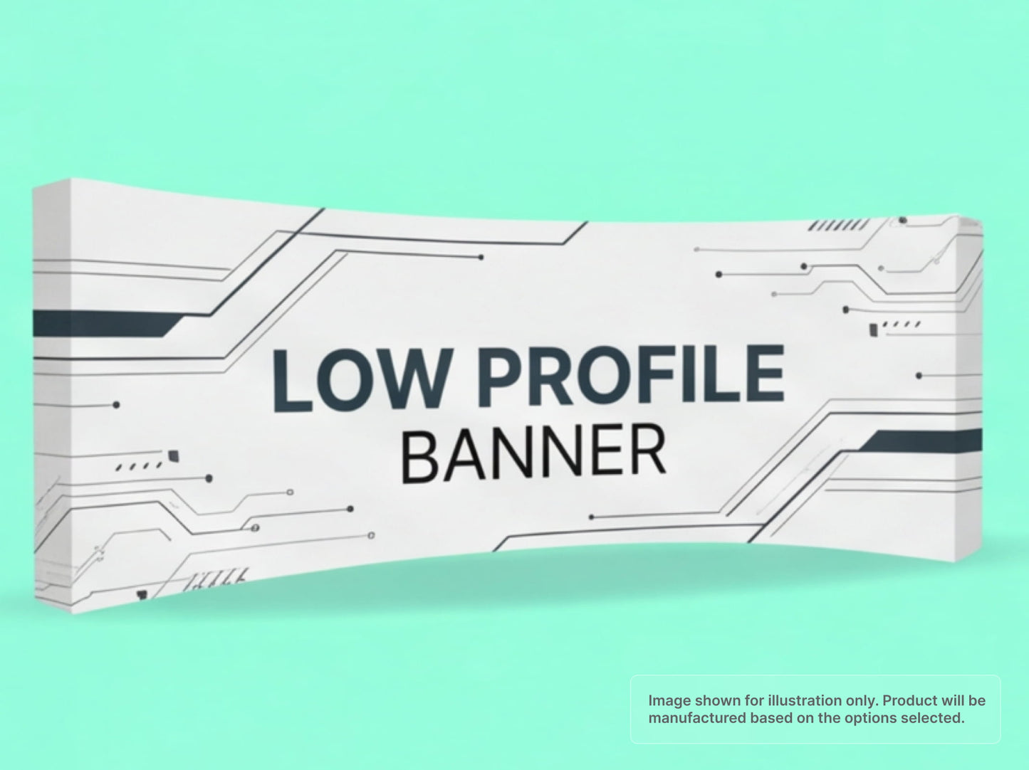 Low Profile Fabric Curved Pop Up Display
