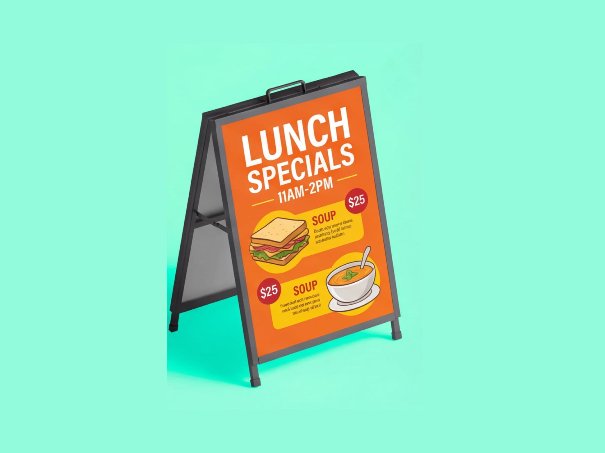 Lunch Specials Metal A Frame Signs