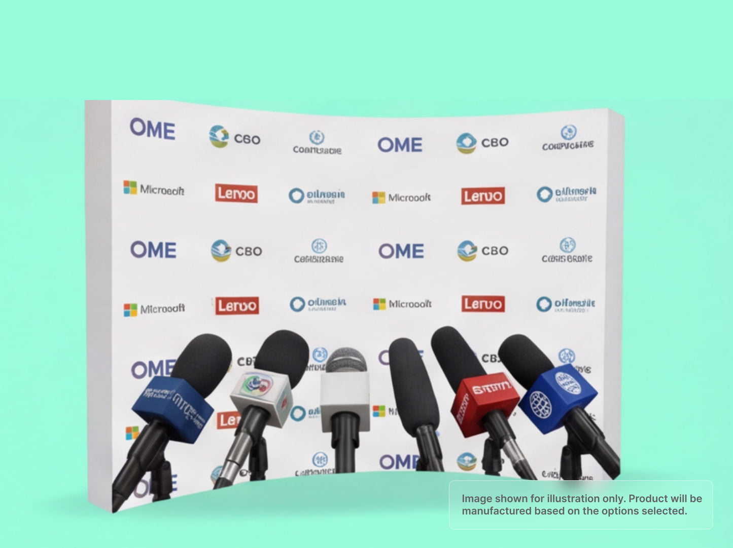 Media Wall Fabric Curved Pop Up Display