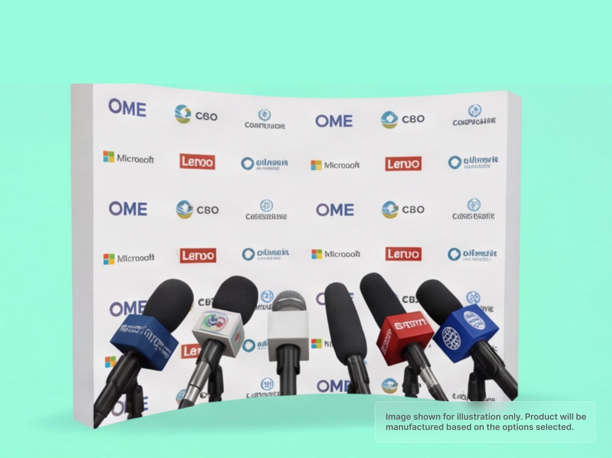Media Wall Fabric Curved Pop Up Display