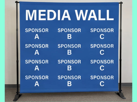 Media Wall Step and Repeat Banner Adjustable Stand