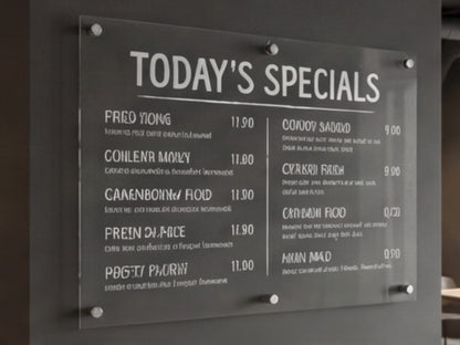 Menu Board Custom Acrylic Signs