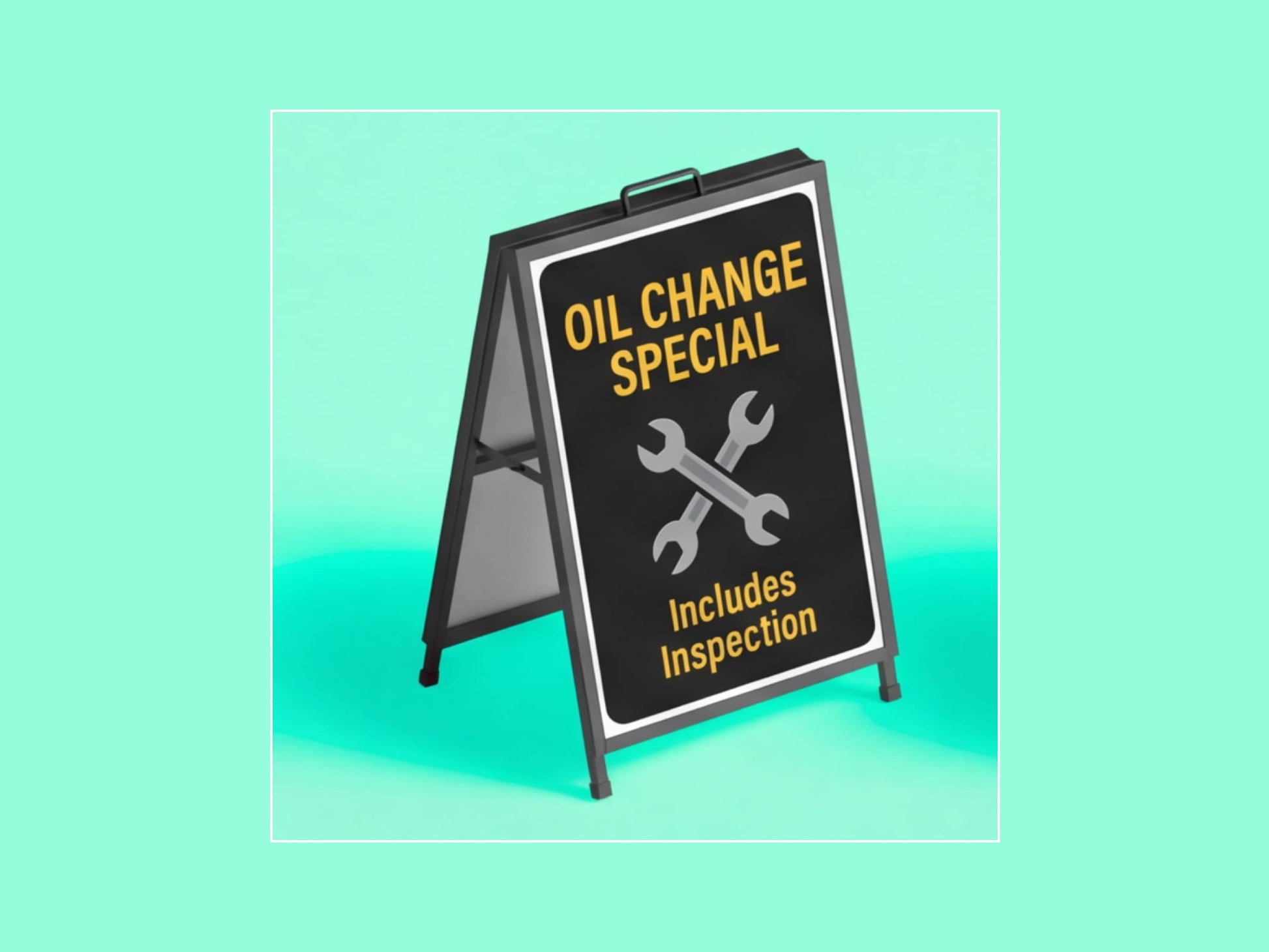 Metal A Frame Signs for Auto Repair Shops