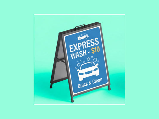 Metal A Frame Signs for Car Washes