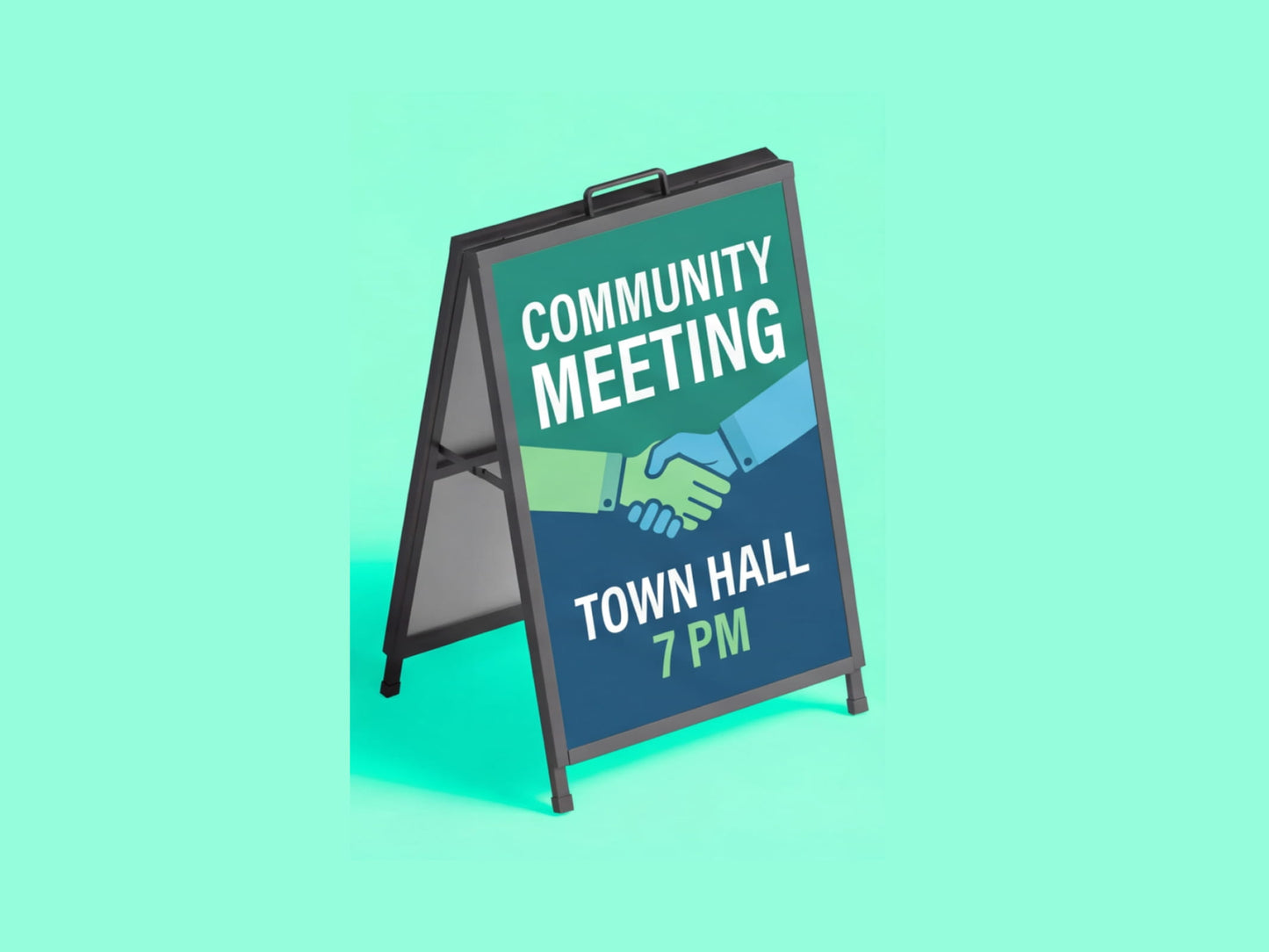 Metal A Frame Signs for Community Meetings