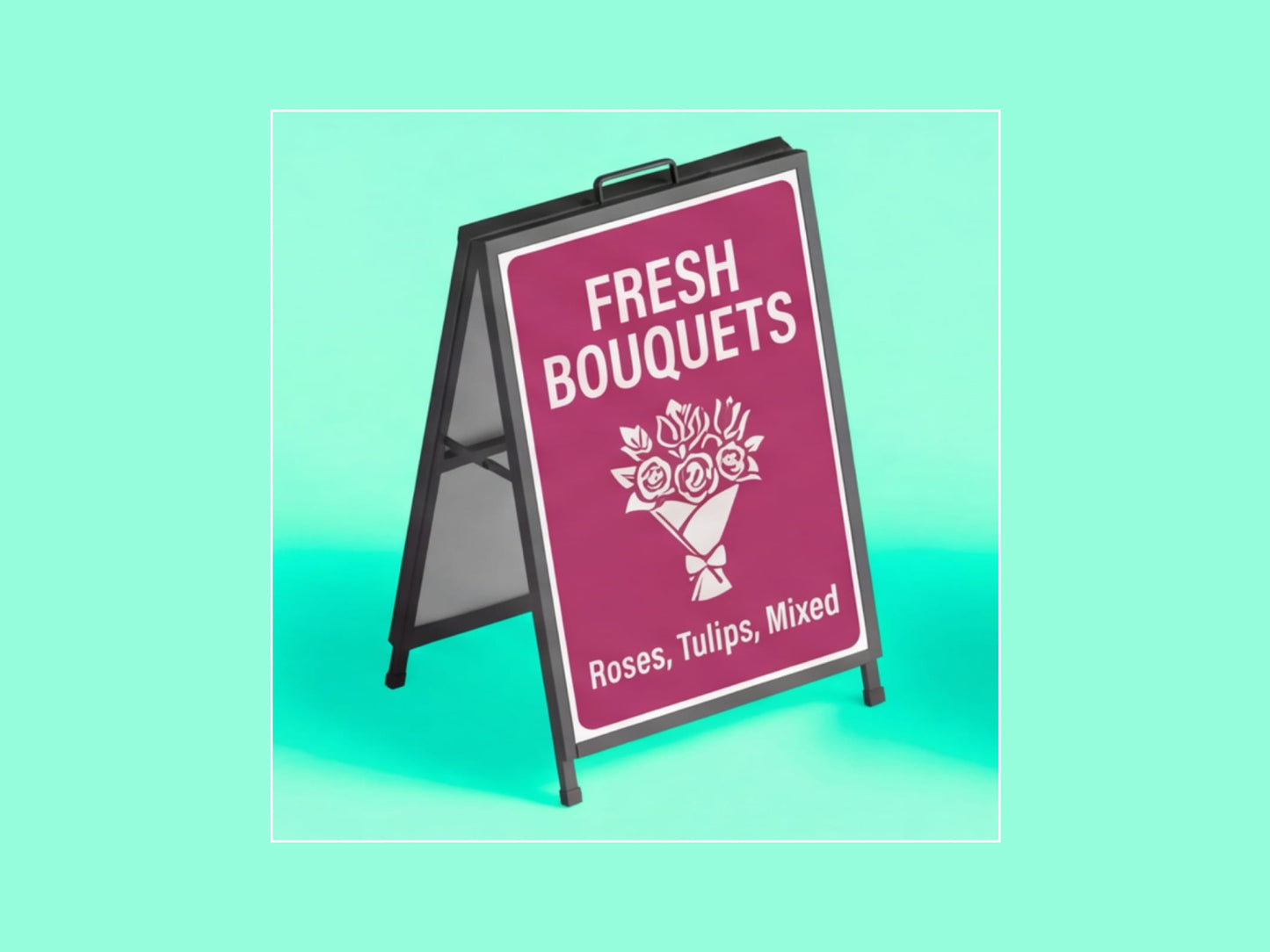 Metal A Frame Signs for Flower Shops