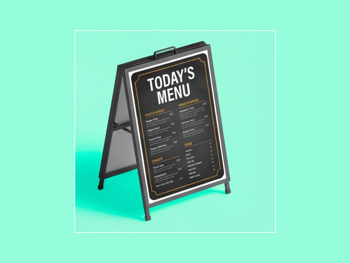 Metal A Frame Signs for Menu Display
