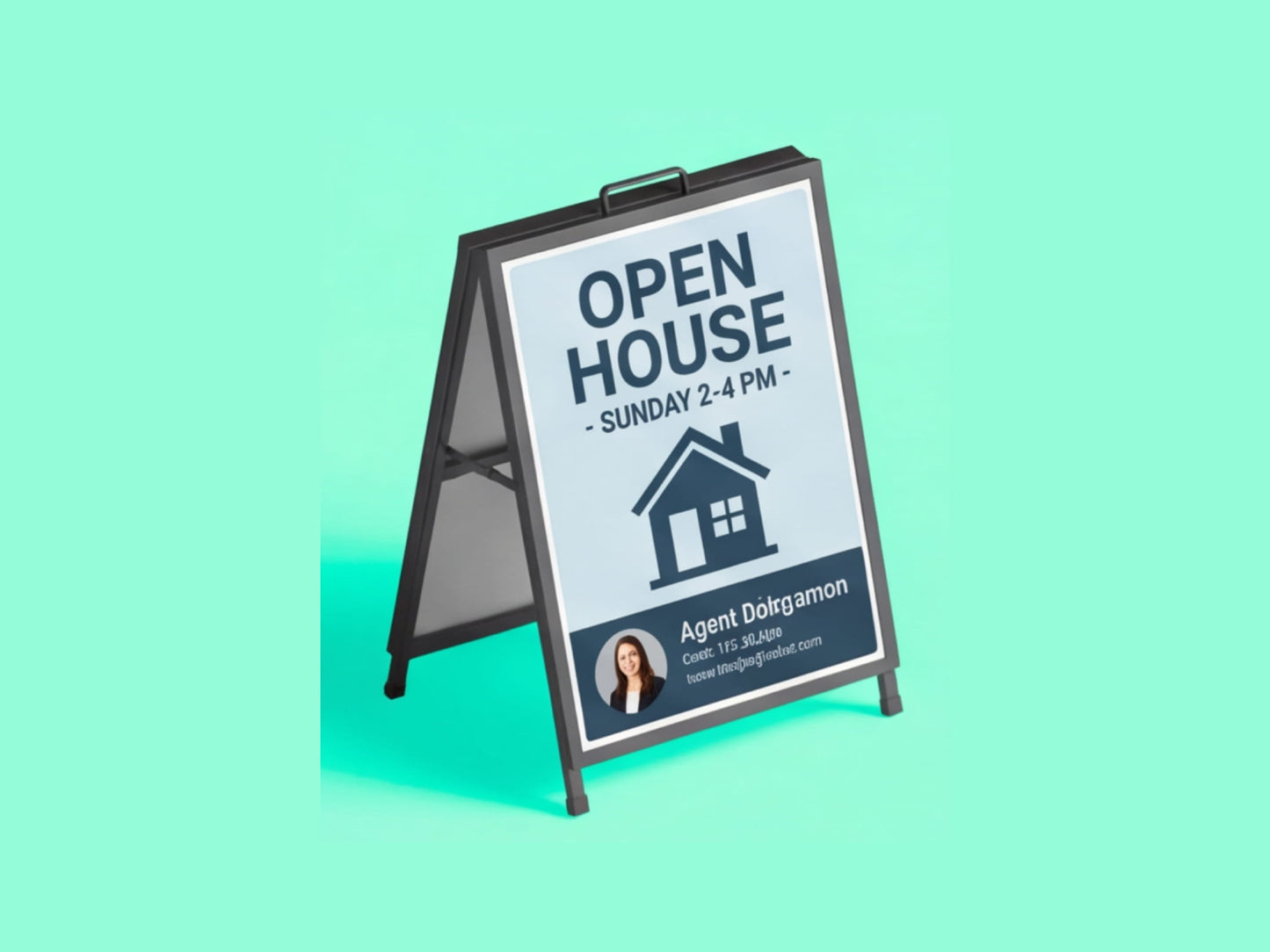 Metal A Frame Signs for Open House Real Estate