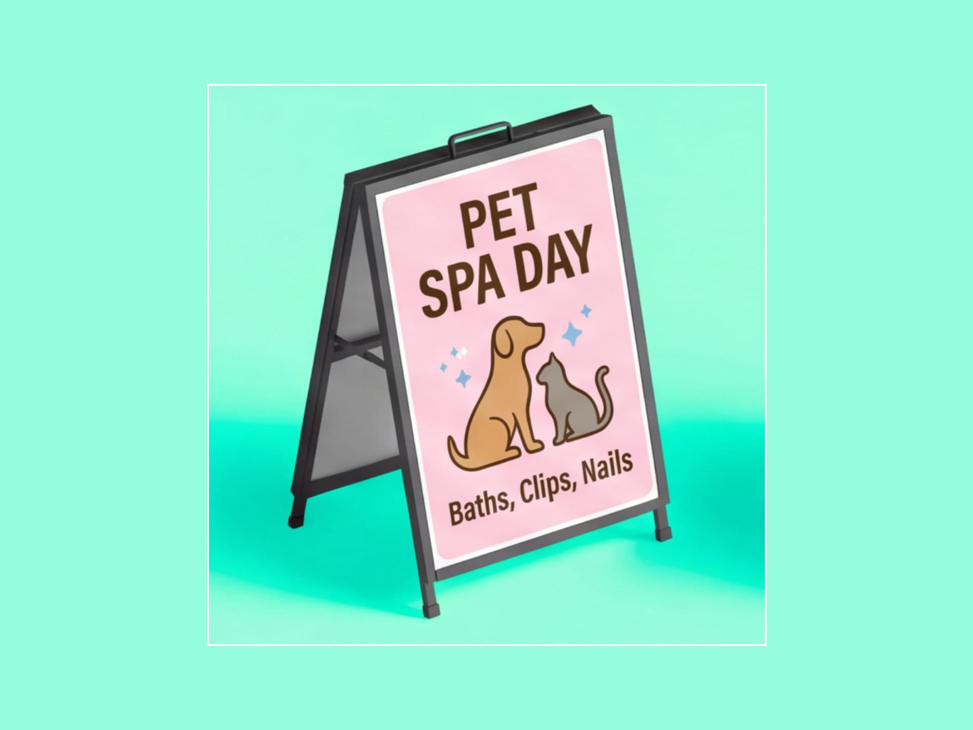 Metal A Frame Signs for Pet Groomers