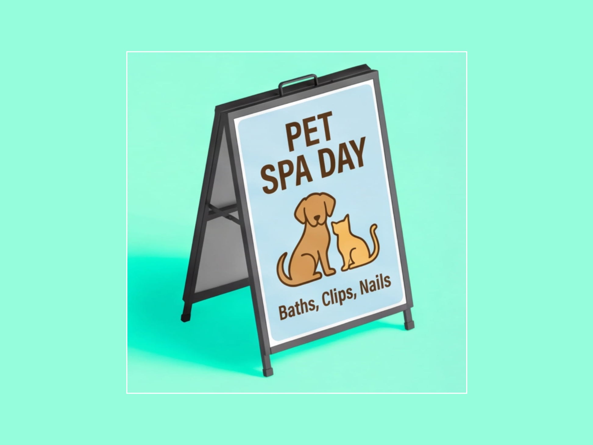 Metal A Frame Signs for Pet Grooming