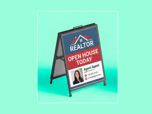 Metal A Frame Signs for Realtors