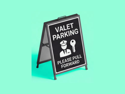 Metal A Frame Signs for Valet Parking